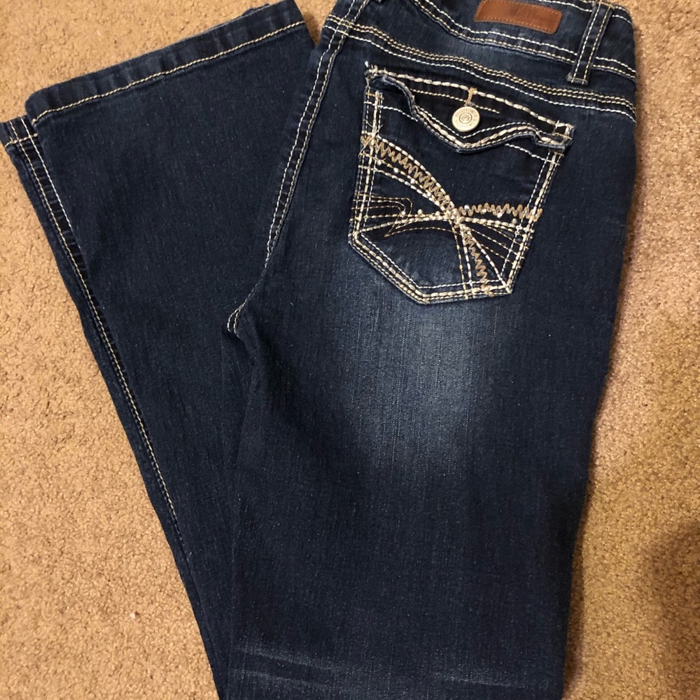 Dark blue jeans